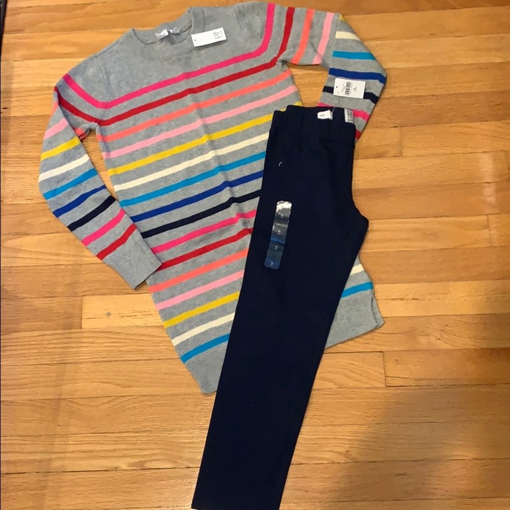 Cute long sweater dress w leggings